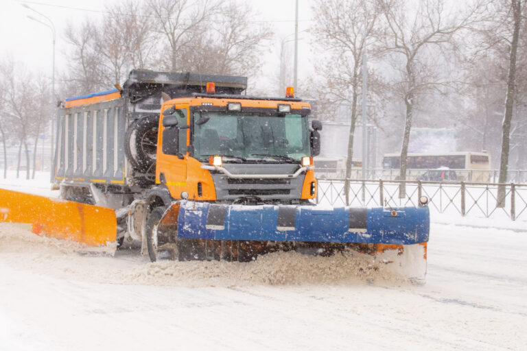 Truck Plowing Snow